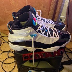 Jordan 6 rings white/black-hyper pink